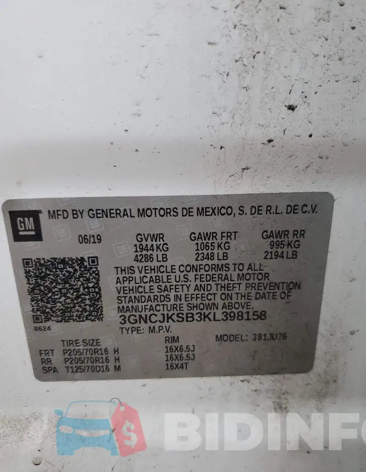 3GNCJKSB3KL398158 Photo# 12