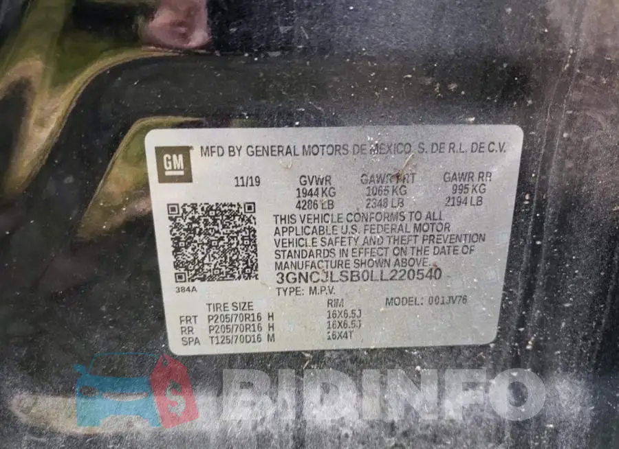 3GNCJLSB0LL220540 Photo# 12