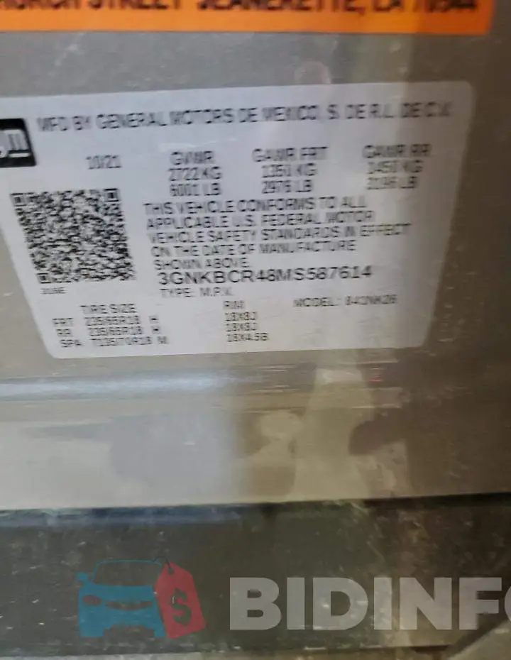 3GNKBCR48MS587614 Photo# 13