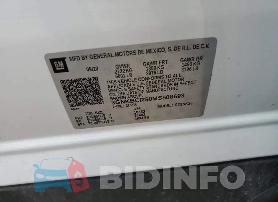 3GNKBCRS0MS508693 Photo# 13