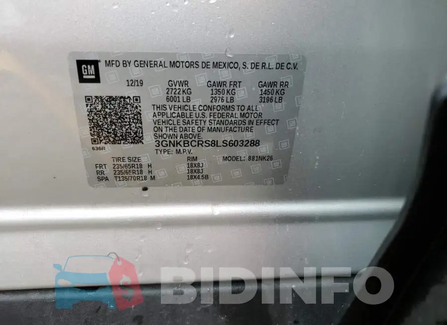 3GNKBCRS8LS603288 Photo# 13