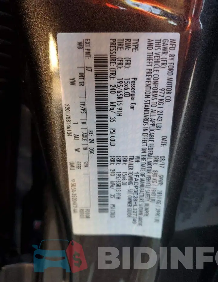 1FADP3E28HL327349 Photo# 12