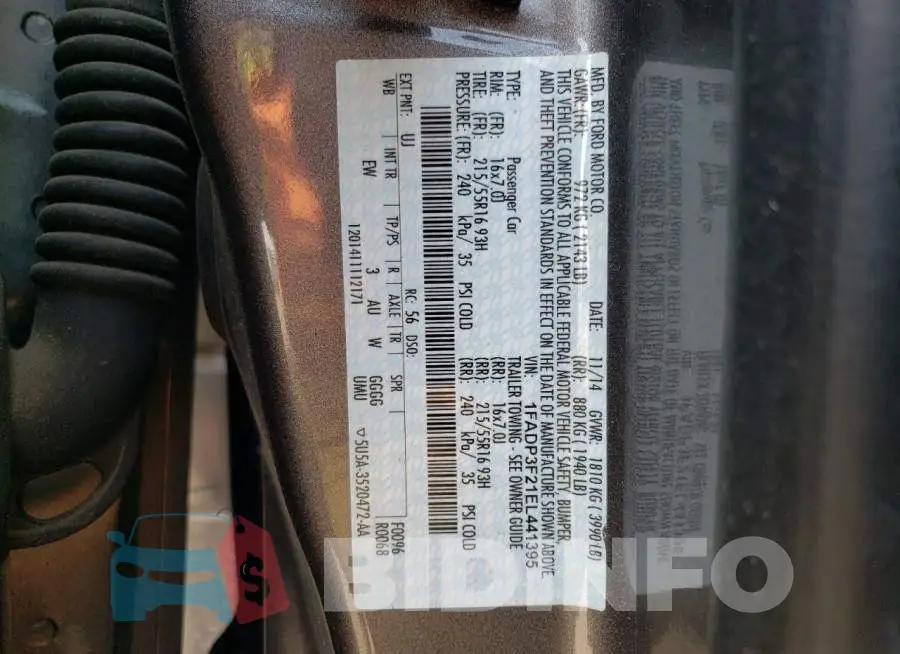 1FADP3F21EL441395 Photo# 13