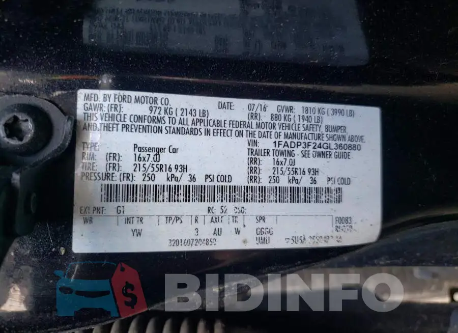 1FADP3F24GL360880 Photo# 13