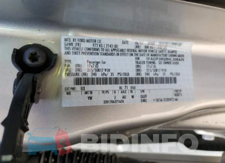 1FADP3M28HL308429 Photo# 13
