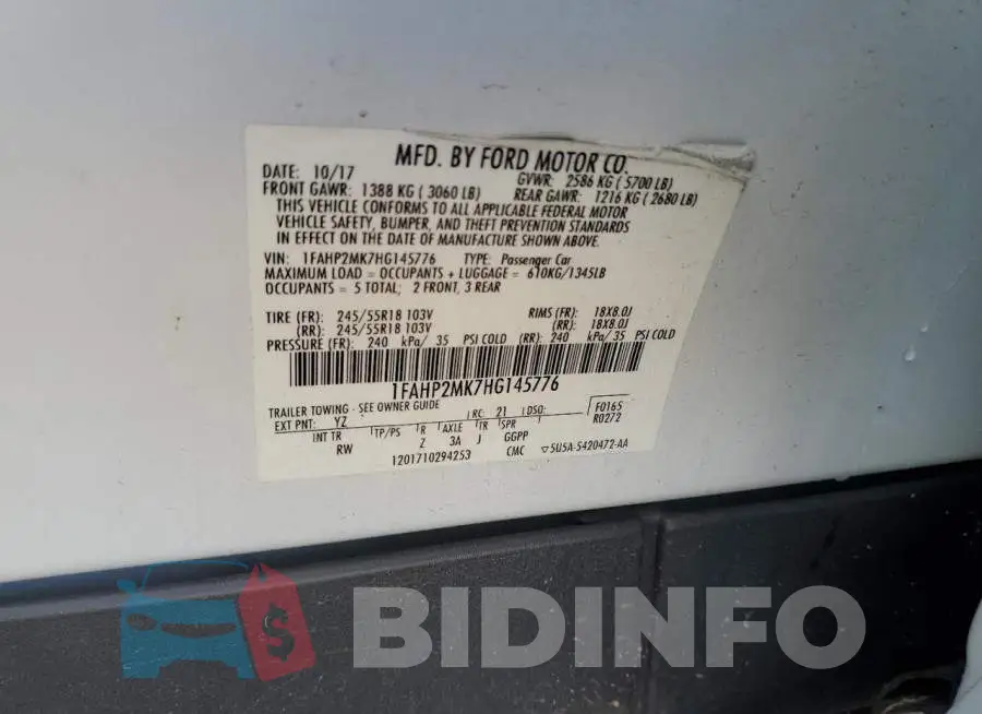 1FAHP2MK7HG145776 Photo# 12