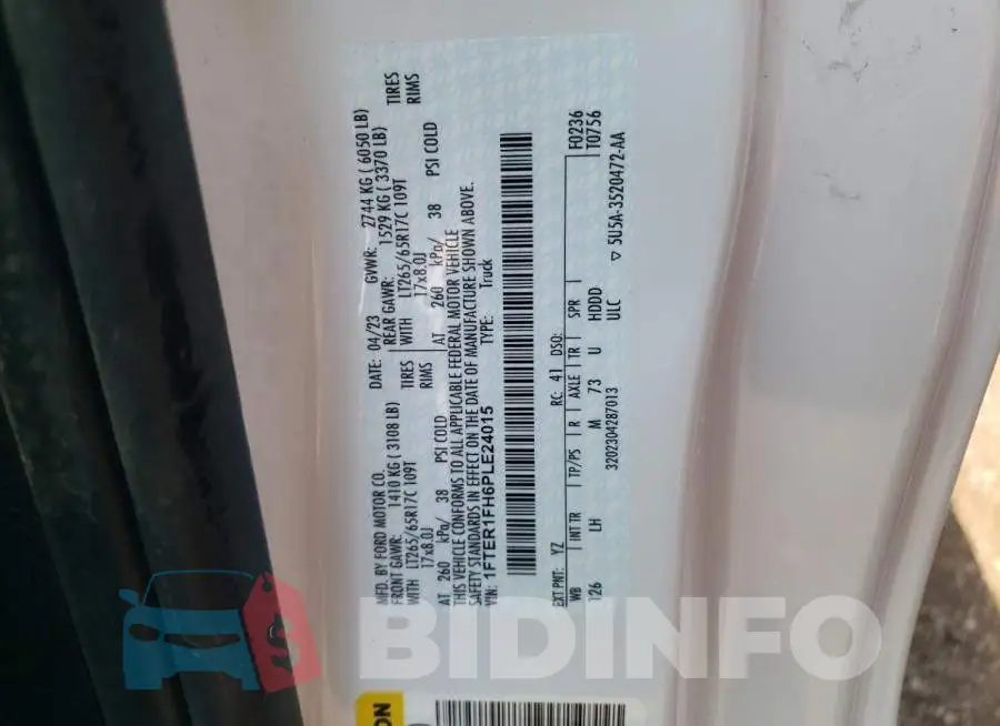 1FTER1FH6PLE24015 Photo# 13