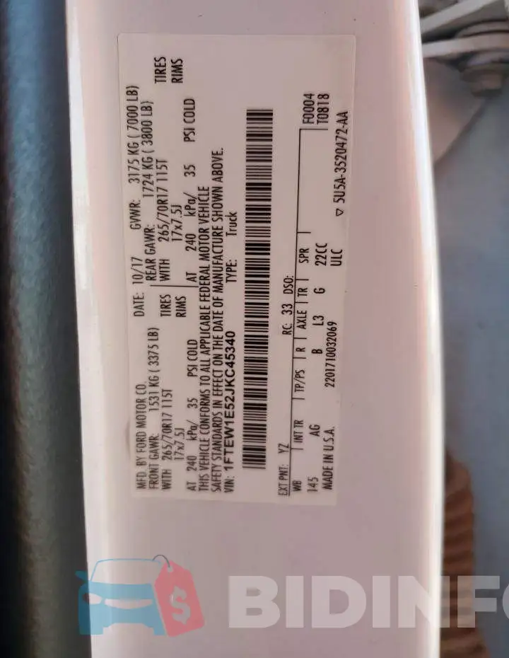 1FTEW1E52JKC45340 Photo# 12
