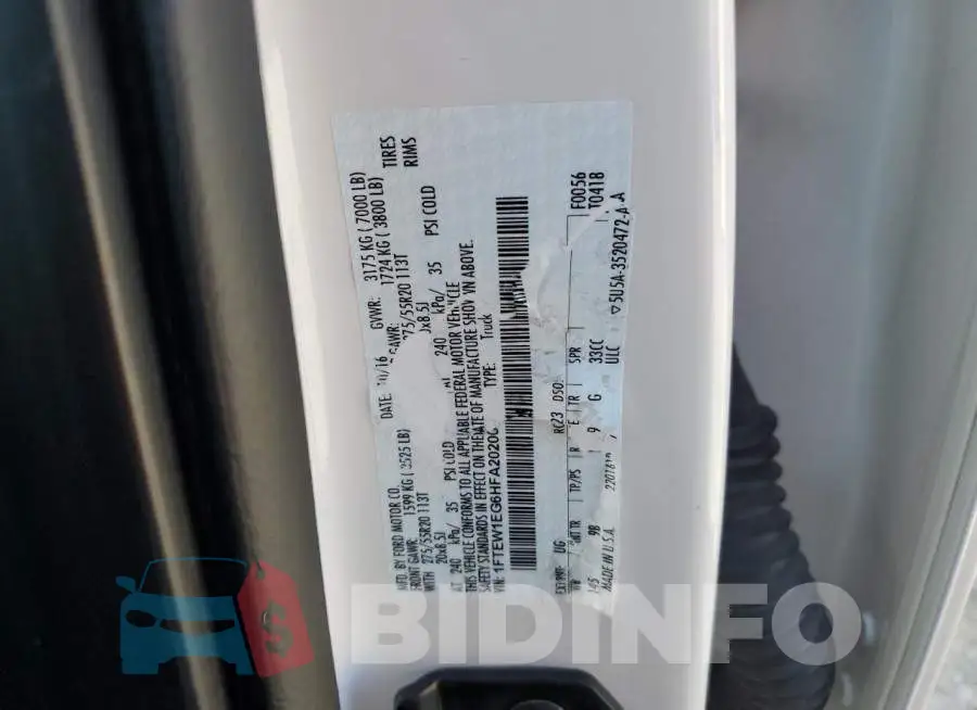 1FTEW1EG6HFA20200 Photo# 12