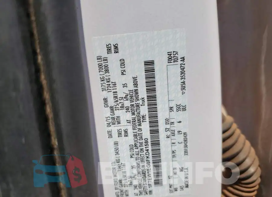1FTEW1EG8FKD41580 Photo# 12