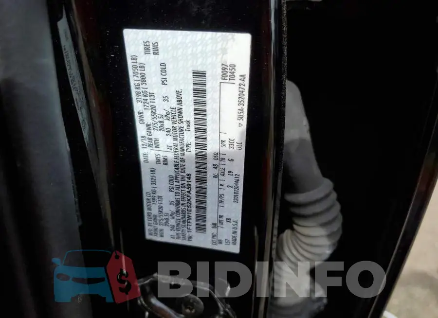 1FTFW1E52KFA59148 Photo# 12