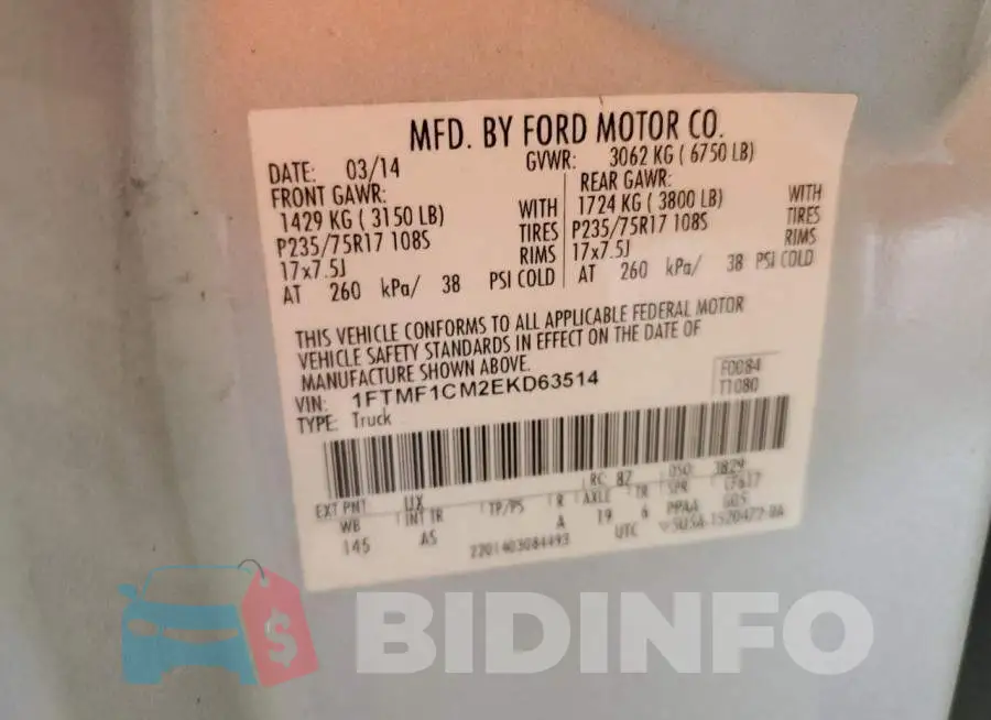 1FTMF1CM2EKD63514 Photo# 13