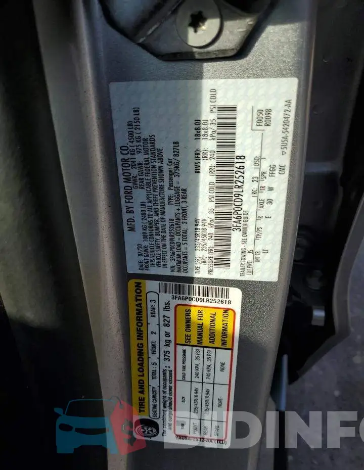 3FA6P0CD9LR252618 Photo# 13