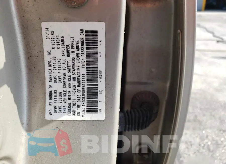 1HGCR3F89EA021594 Photo# 12