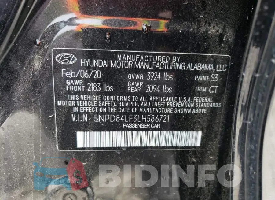5NPD84LF3LH586721 Photo# 12