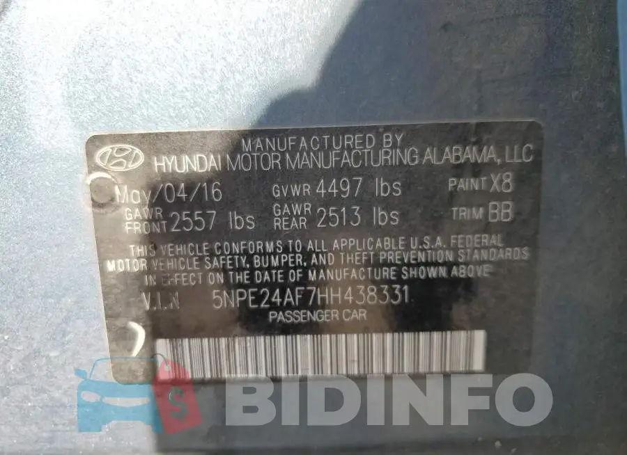 5NPE24AF7HH438331 Photo# 12