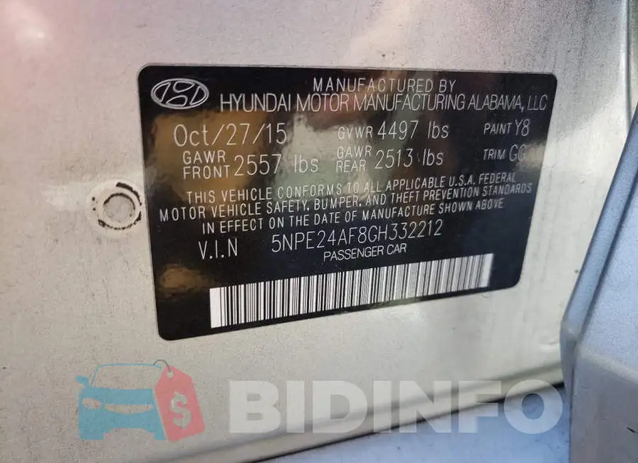 5NPE24AF8GH332212 Photo# 12
