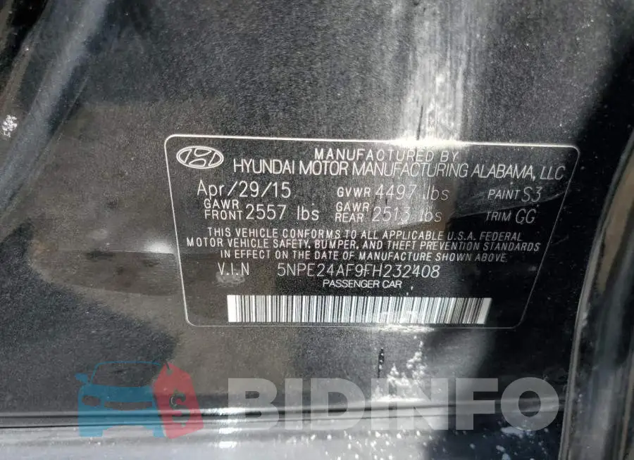 5NPE24AF9FH232408 Photo# 12