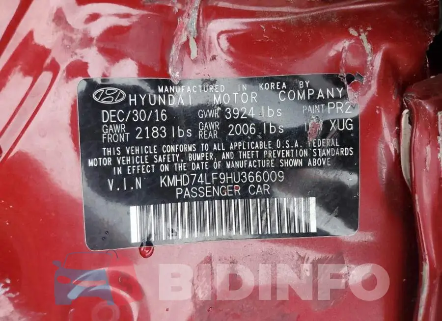 KMHD74LF9HU366009 Photo# 12