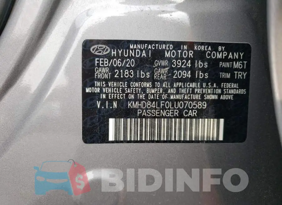 KMHD84LF0LU070589 Photo# 13