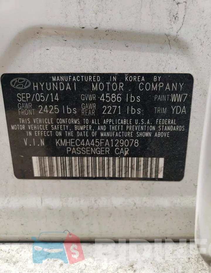 KMHEC4A45FA129078 Photo# 12