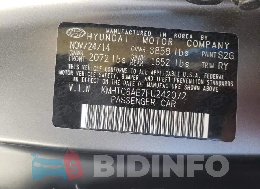 KMHTC6AE7FU242072 Photo# 12