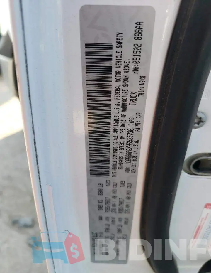 1C6RR6FGXHS535736 Photo# 12