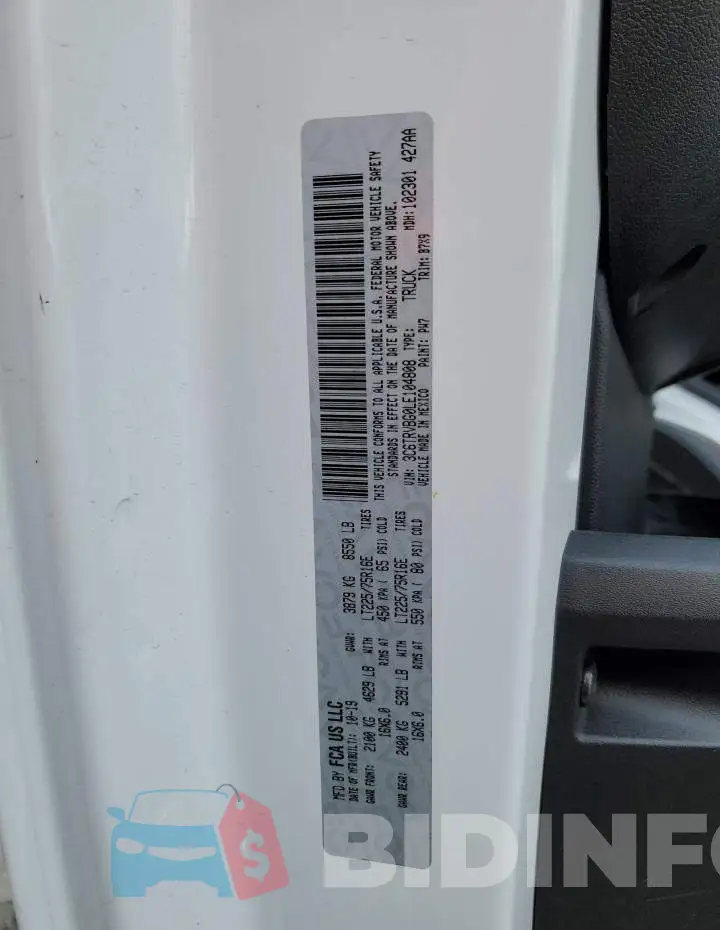 3C6TRVBG0LE104808 Photo# 12