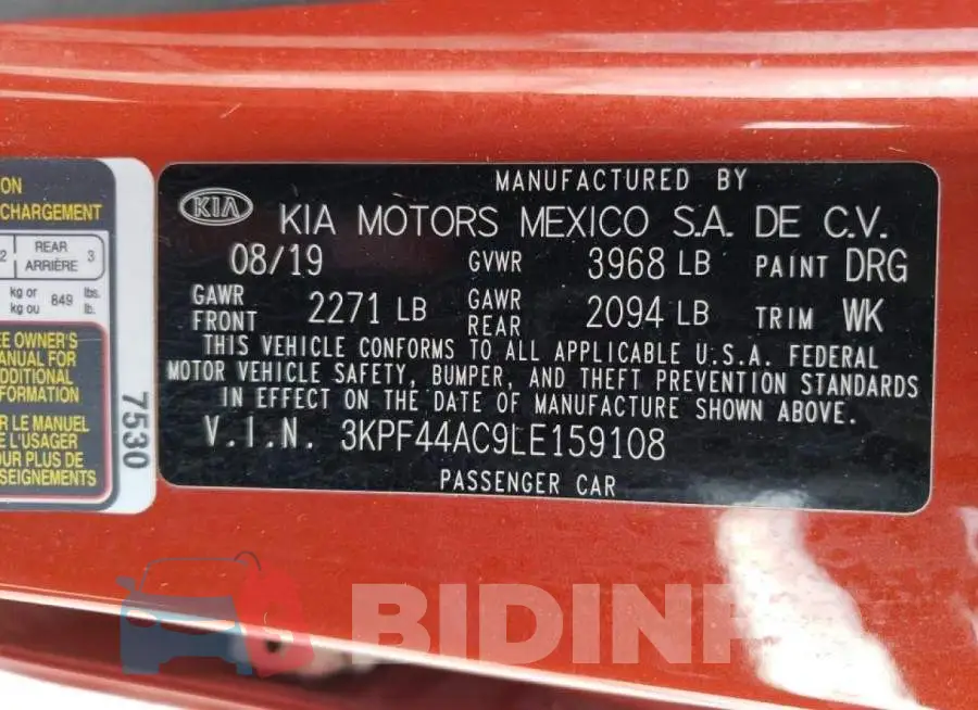 3KPF44AC9LE159108 Photo# 13