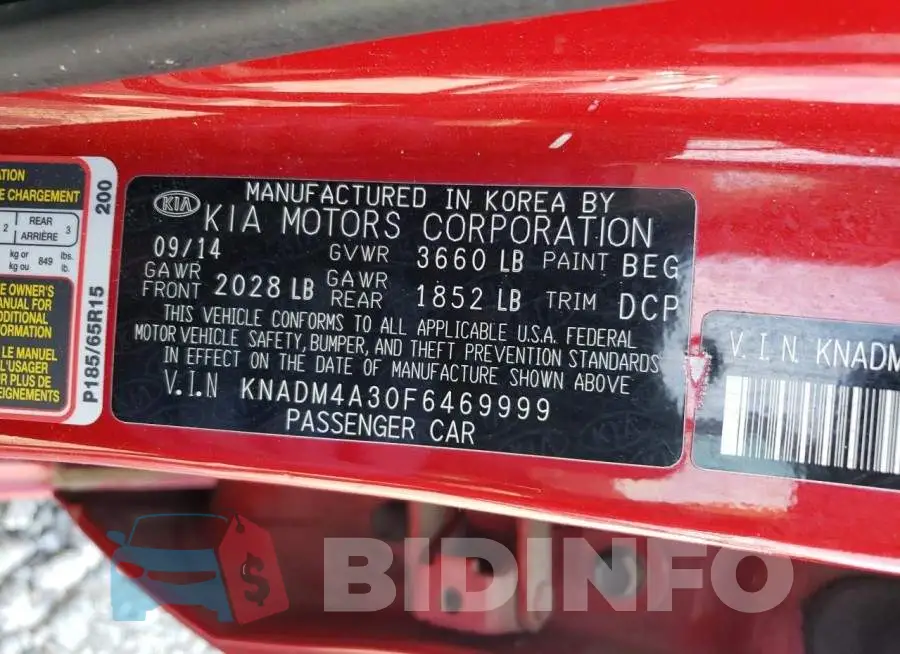 KNADM4A30F6469999 Photo# 12