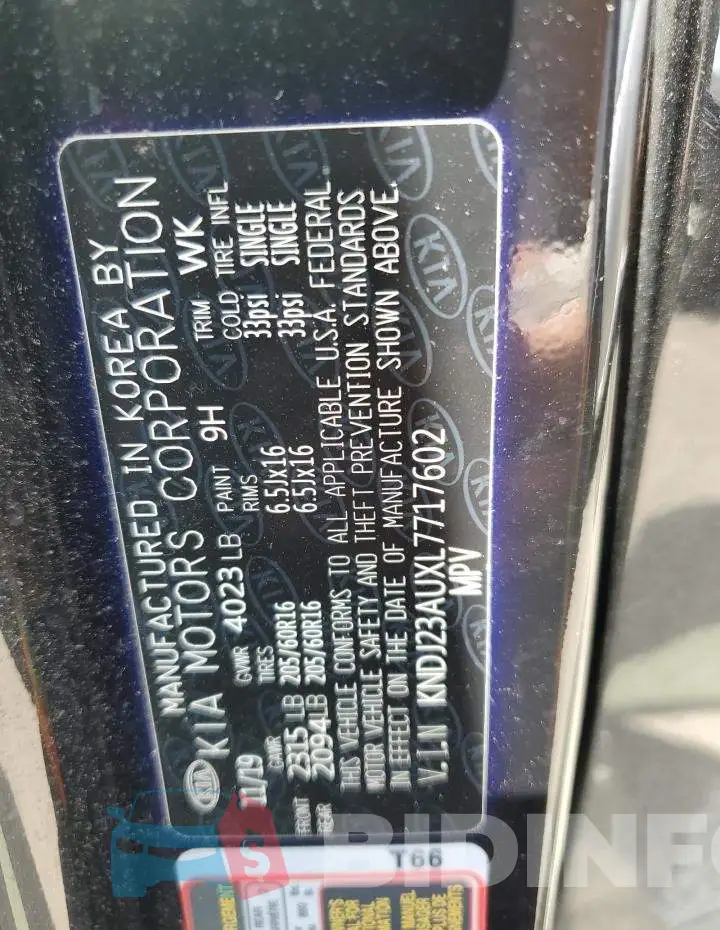 KNDJ23AUXL7717602 Photo# 12