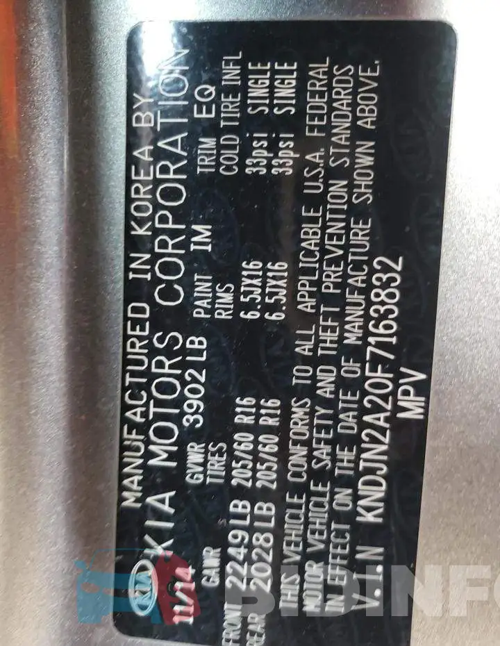 KNDJN2A20F7163832 Photo# 12