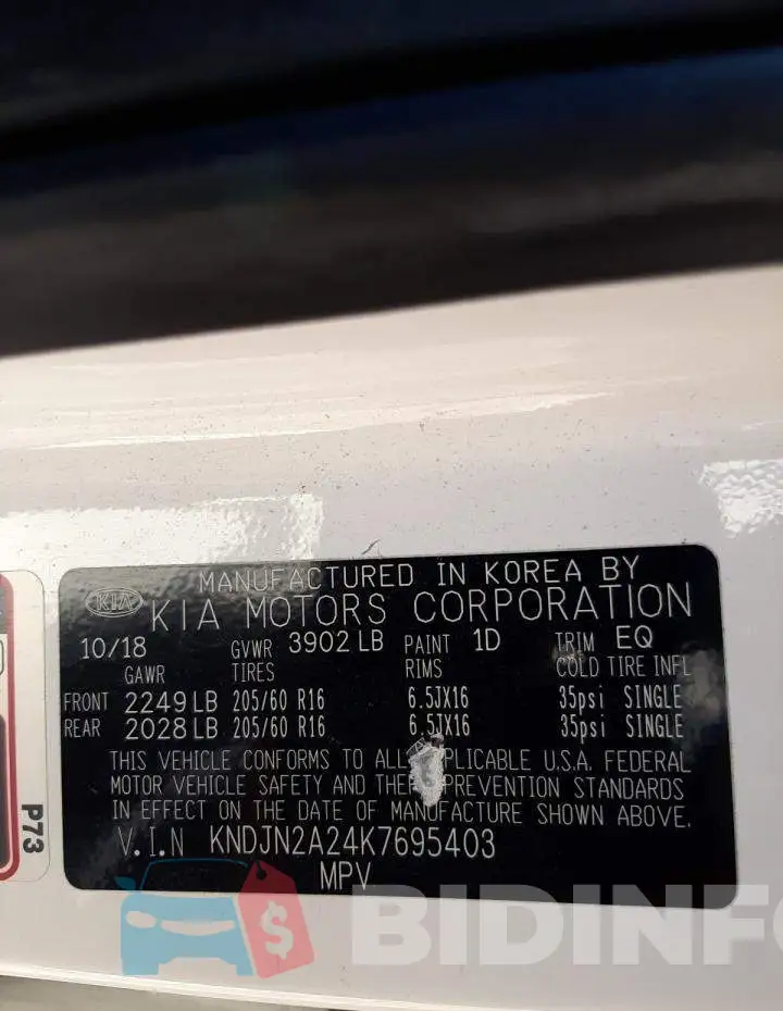 KNDJN2A24K7695403 Photo# 12