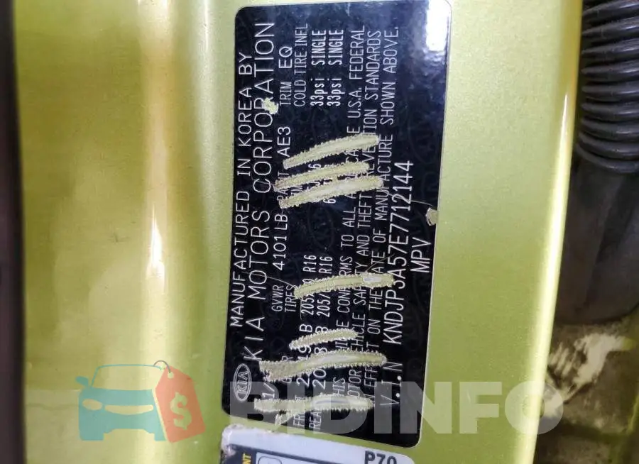 KNDJP3A57E7712144 Photo# 13