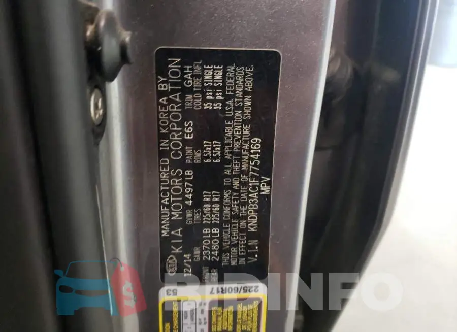 KNDPB3AC1F7754169 Photo# 13