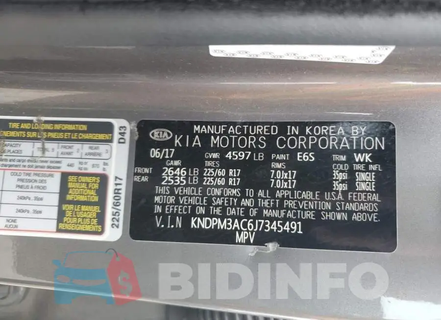 KNDPM3AC6J7345491 Photo# 13