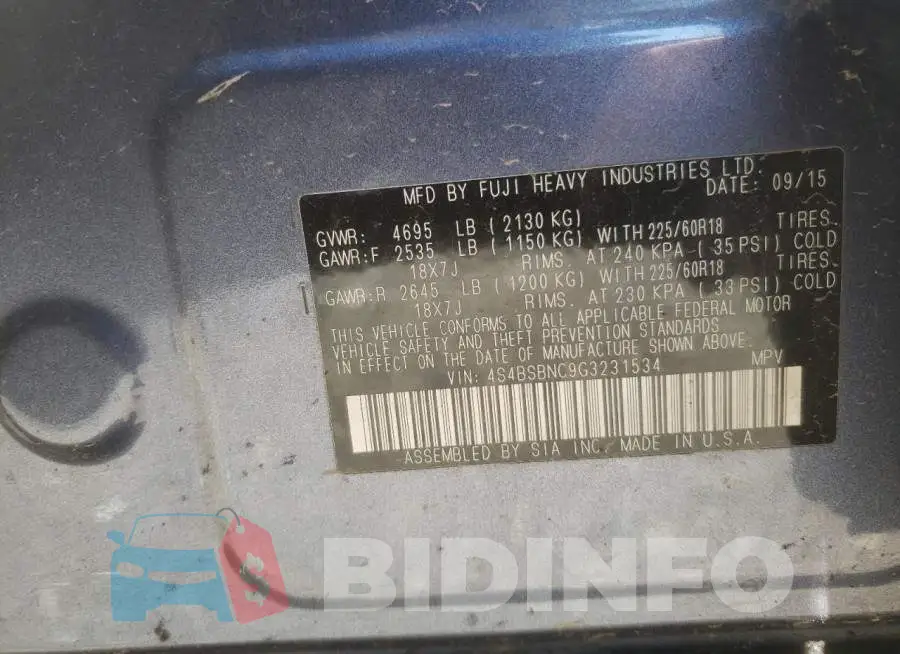 4S4BSBNC9G3231534 Photo# 12