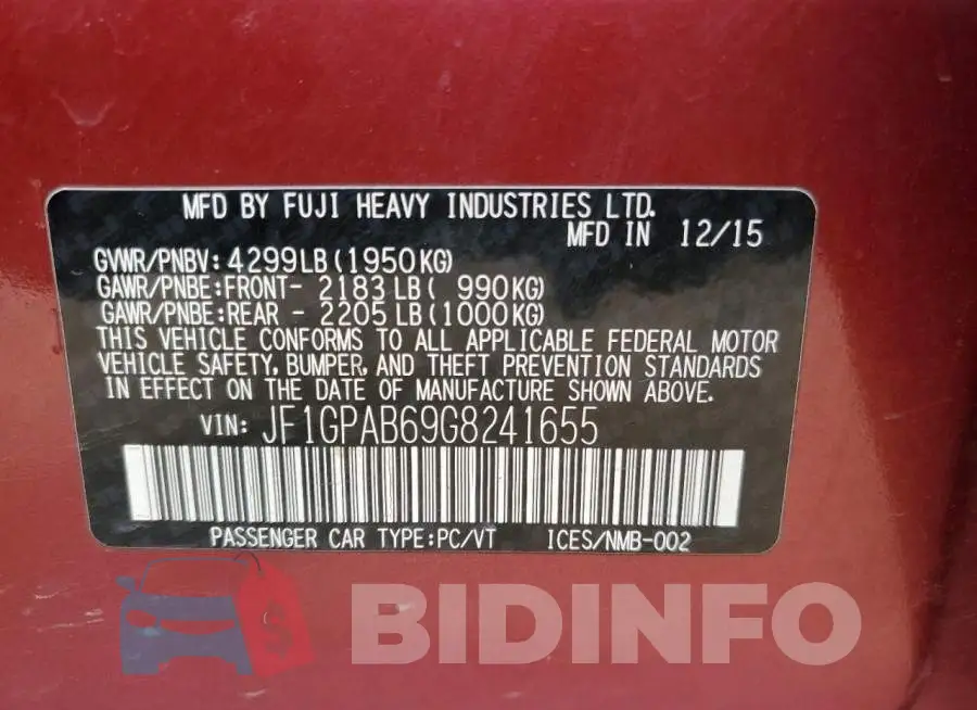 JF1GPAB69G8241655 Photo# 12