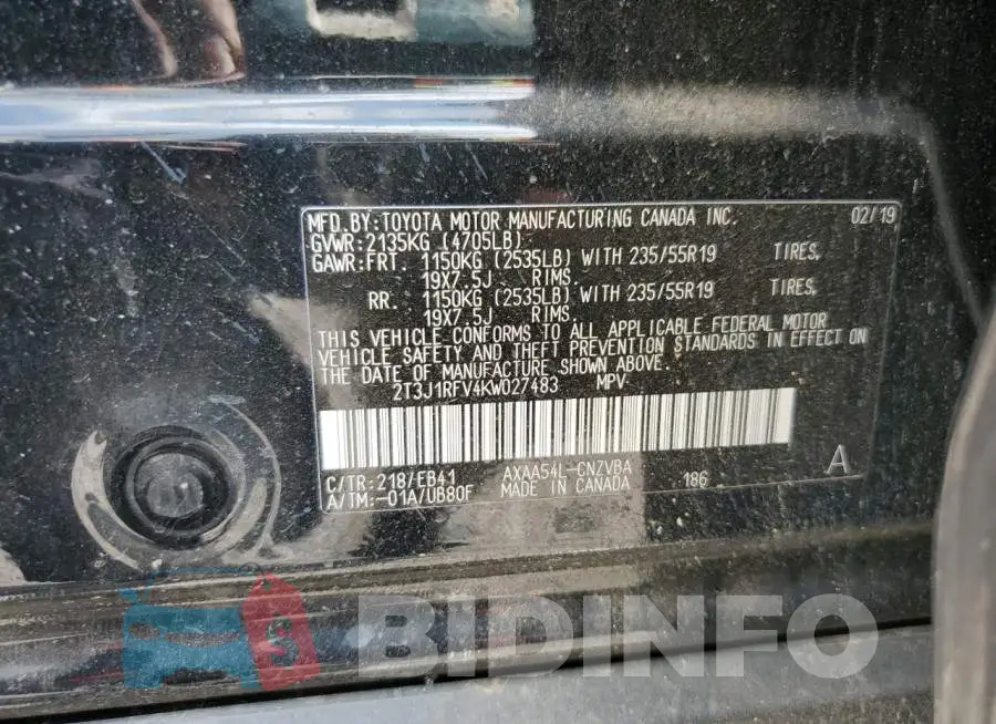 2T3J1RFV4KW027483 Photo# 13