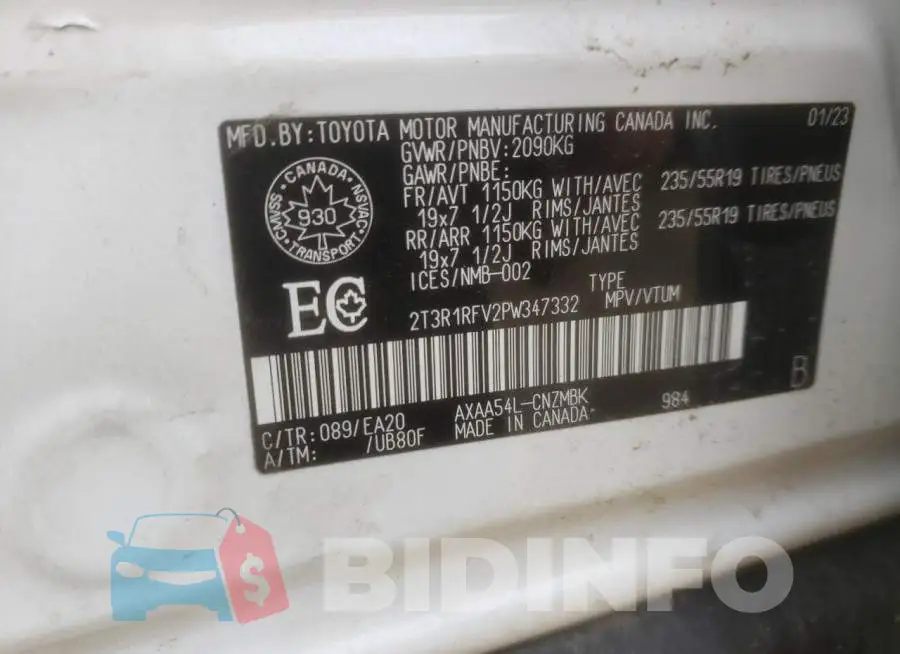 2T3R1RFV2PW347332 Photo# 14