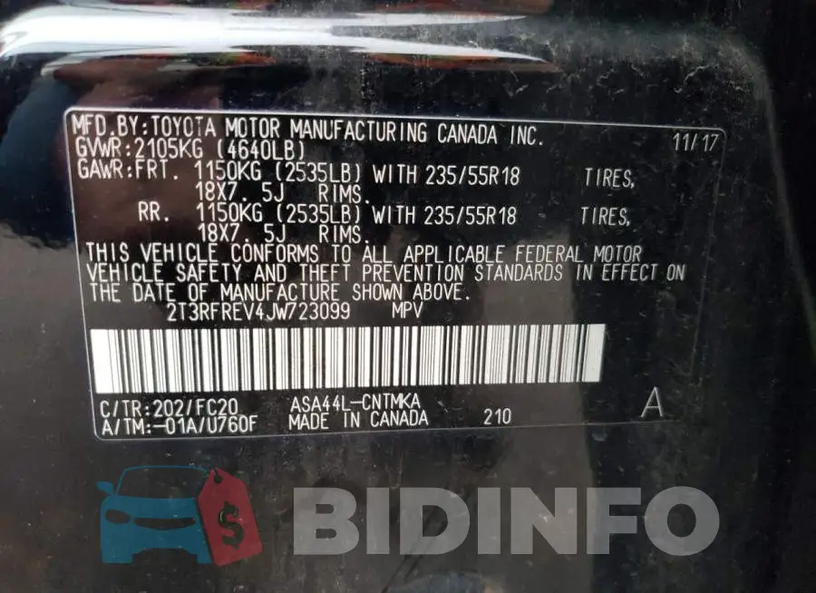 2T3RFREV4JW723099 Photo# 13