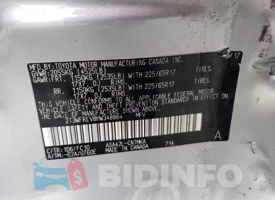 2T3WFREV8HW348864 Photo# 12