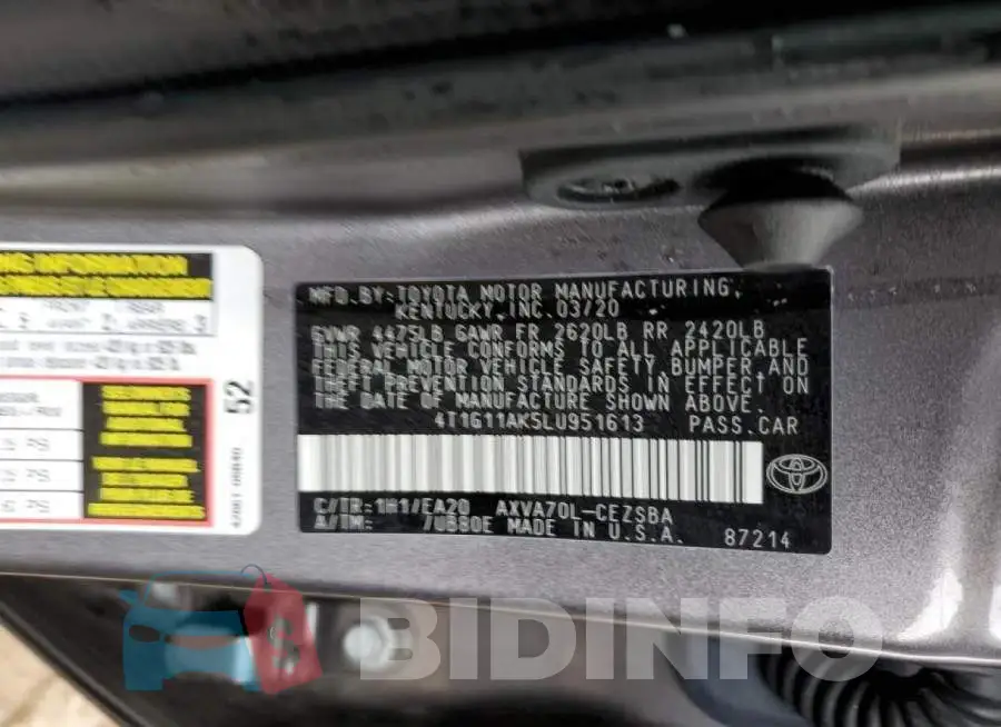 4T1G11AK5LU951613 Photo# 10