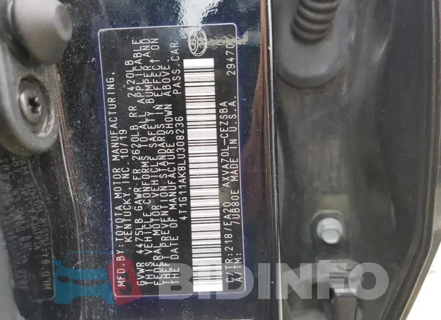 4T1G11AK8LU308236 Photo# 12