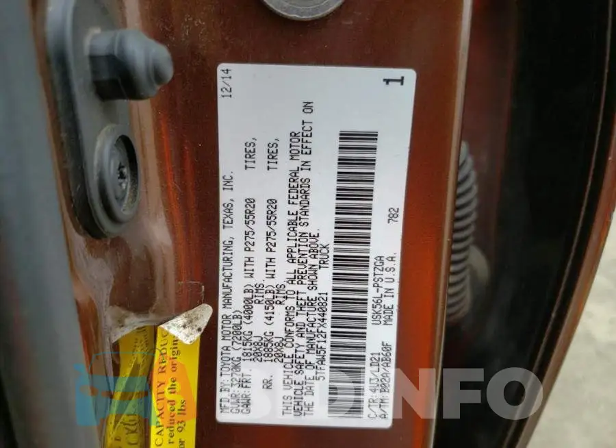5TFAW5F12FX440821 Photo# 12