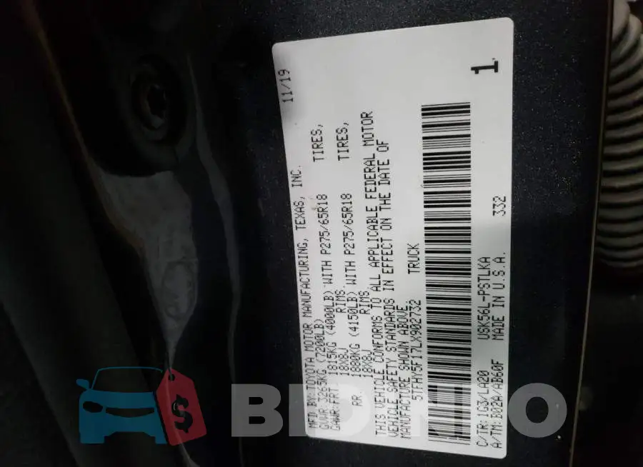 5TFHY5F17LX902732 Photo# 12