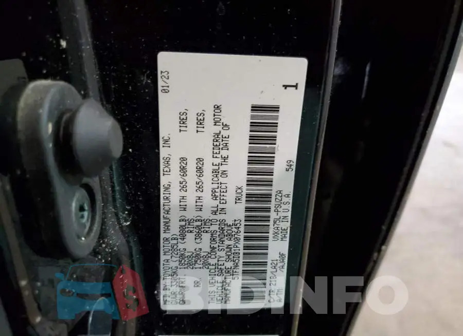 5TFNA5DB1PX076453 Photo# 13