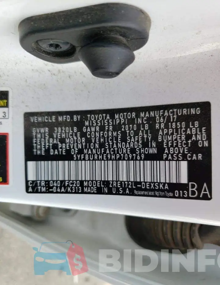 5YFBURHE9HP709769 Photo# 13