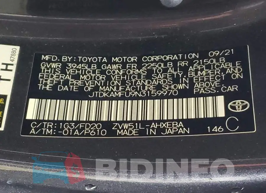 JTDKAMFU9N3159970 Photo# 13