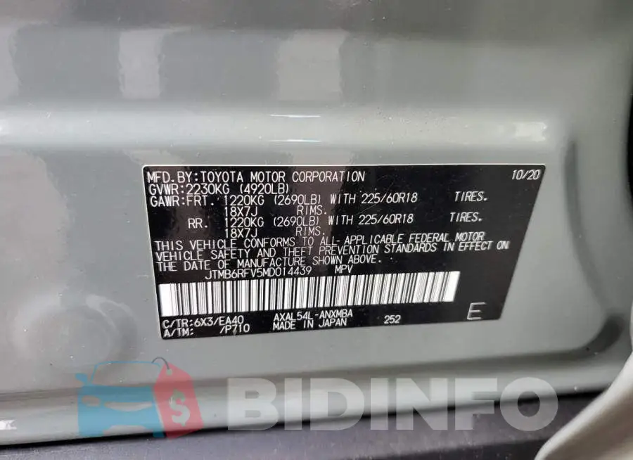 JTMB6RFV5MD014439 Photo# 13